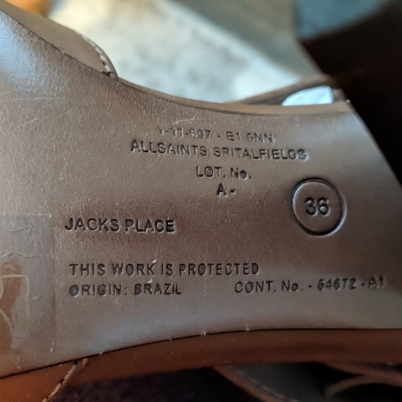 RARE All Saints Spitalfields lace up sandal - Picture 2 of 7